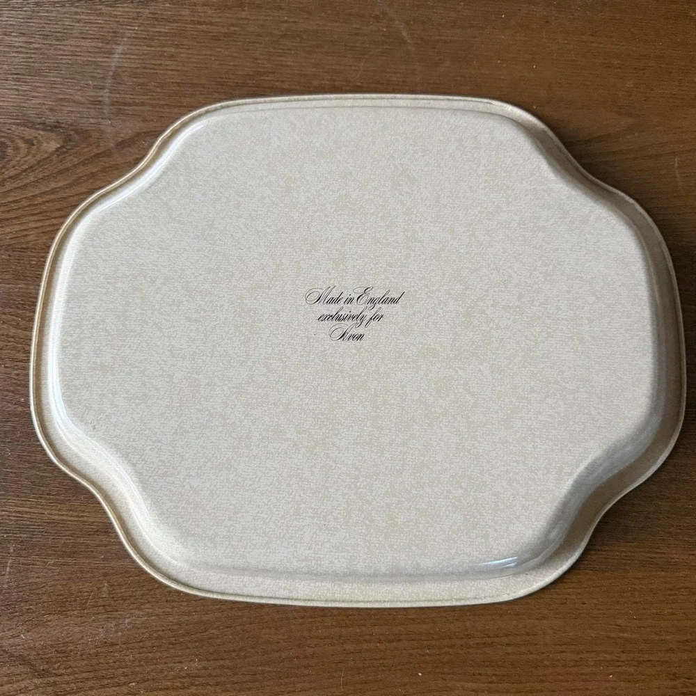 Vintage 80s Avon Floral Metal Vanity Tray England Shabby Chic Cottagecore
